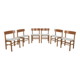 J39 Folkchairs Chairs by Børge Mogensen for Farstrup, 1950s, Set of 6