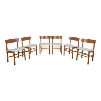 J39 Folkchairs Chairs by Børge Mogensen for Farstrup, 1950s, Set of 6