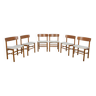 Chaises J39 Folkchairs par Børge Mogensen pour Farstrup, 1950s, Set de 6