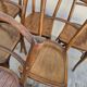 Serie de 6 chaises de bistrot signé Baumann bois courbée 1930s