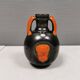 Vase in metallic glaze with orange details, Upsala Ekeby Sweden