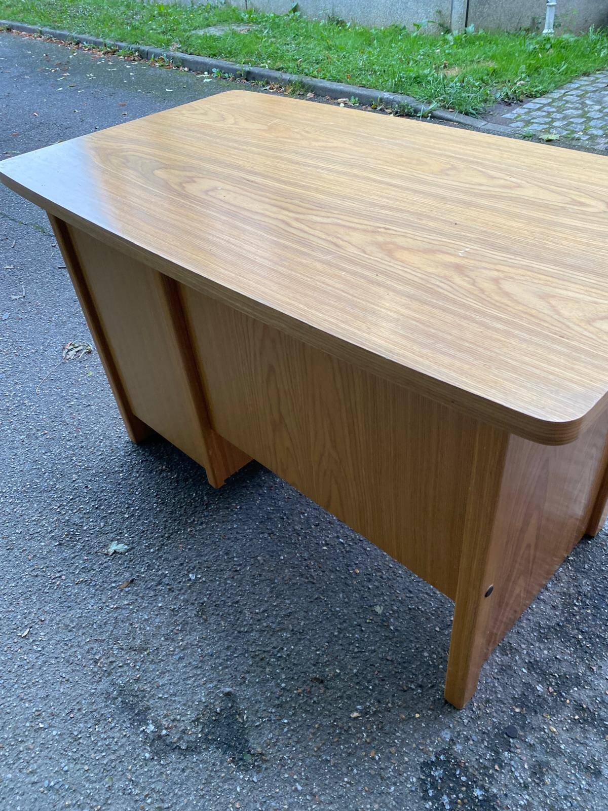 Scandinavian wooden desk from the 1980s with drawers