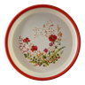 Vintage round tray with floral decoration