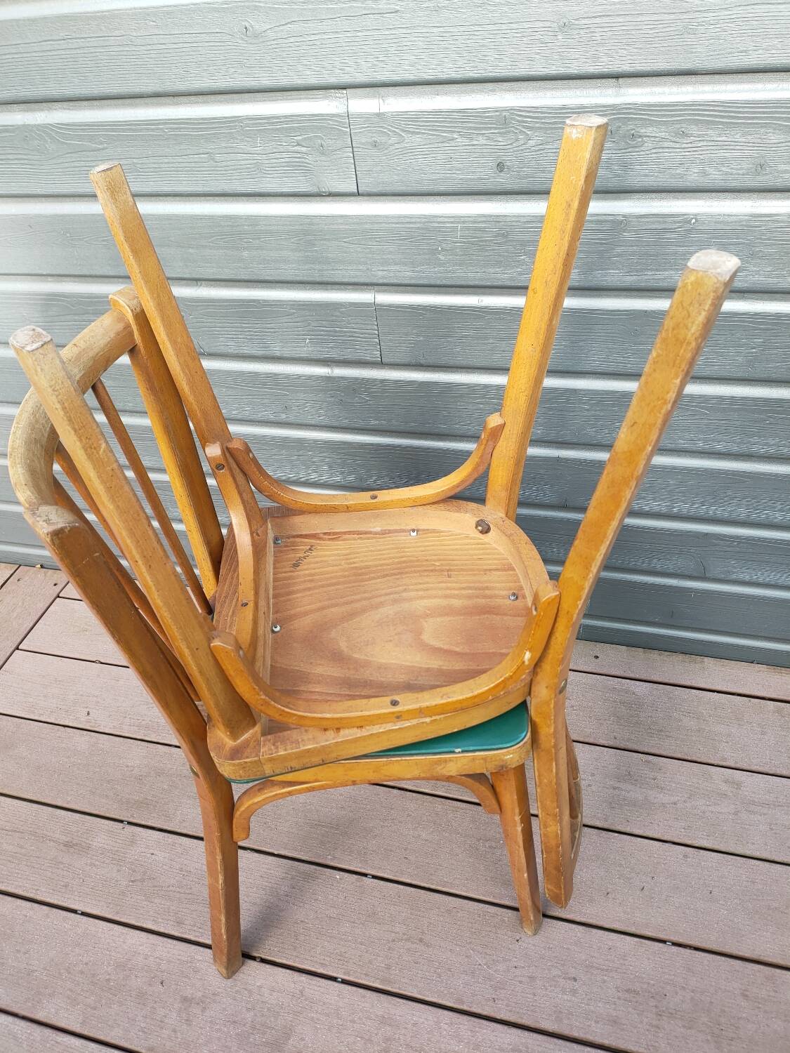 Pair of Baumann bistro chairs n°153