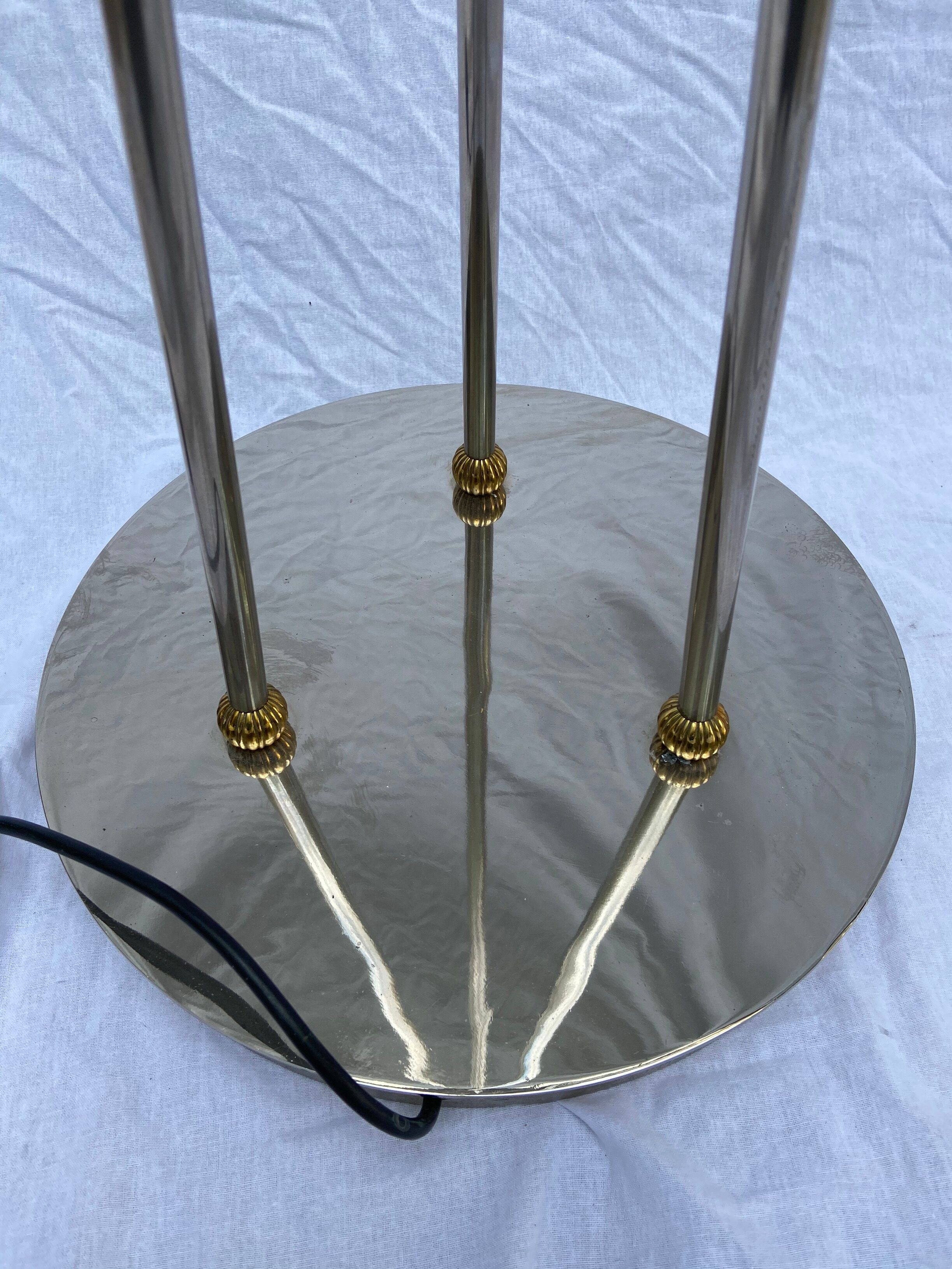 Italian stainless steel lamp - 1980