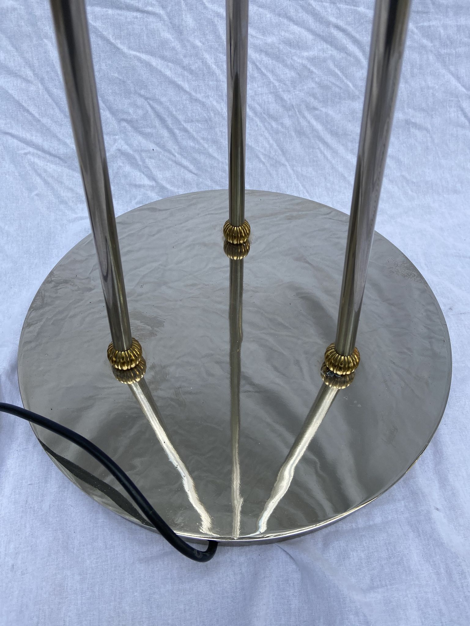 Italian stainless steel lamp - 1980