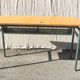 Vintage 2-seater desk with large metal locker