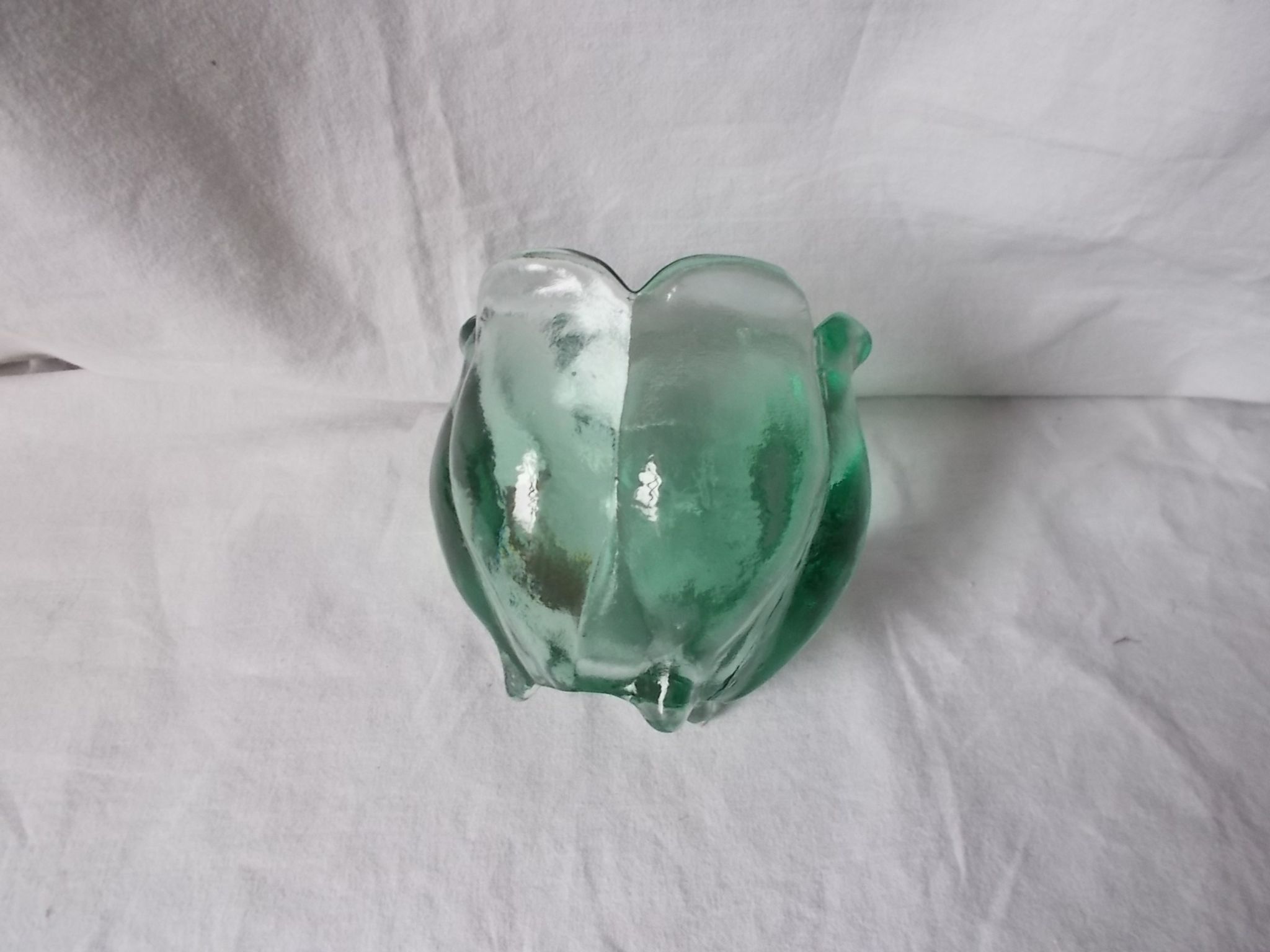 Green glass vase