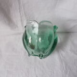 Vase en verre vert