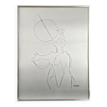 Vintage Don Quixote painting 1970