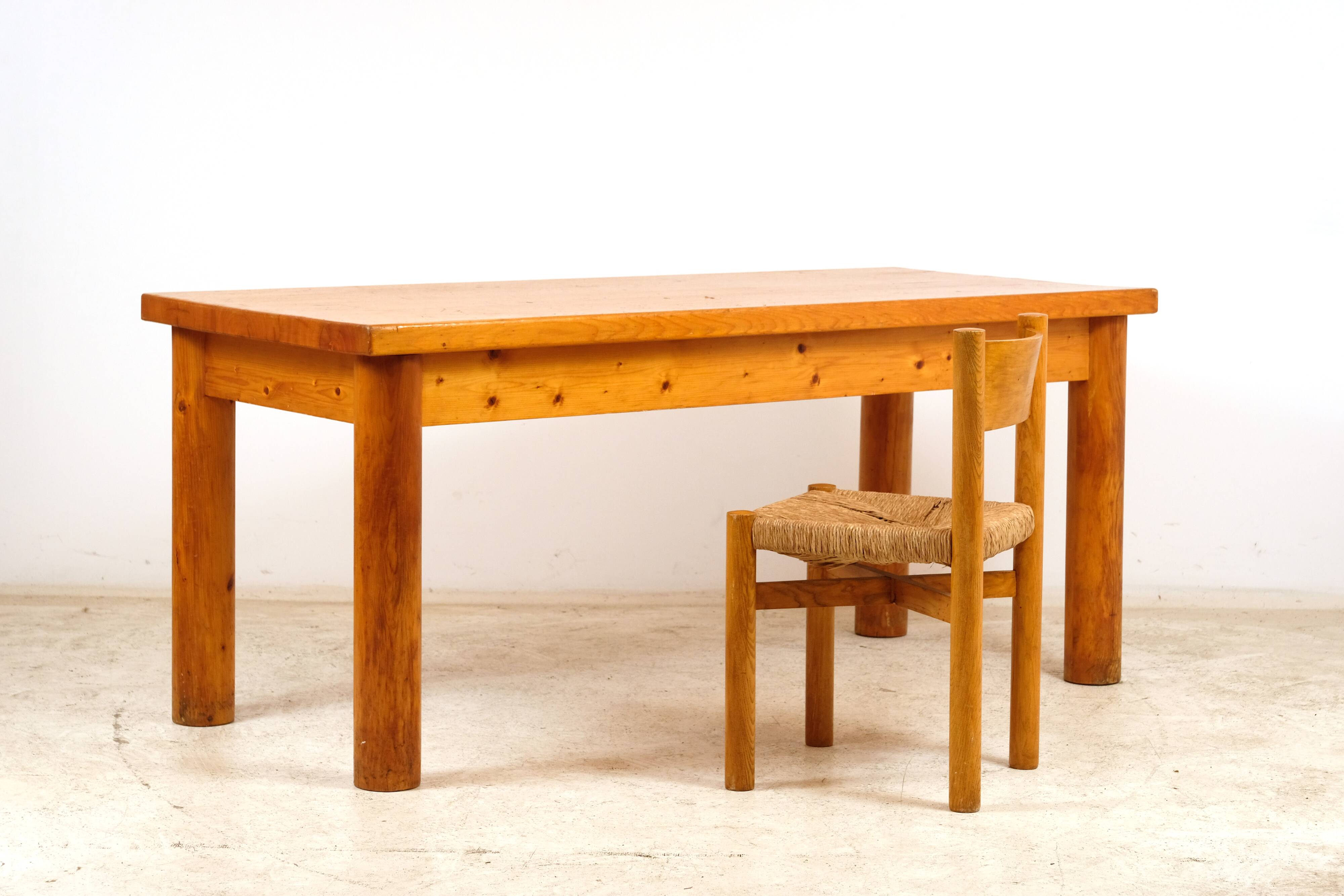 René Martin desk and Méribel chair by Charlotte Perriand 1955