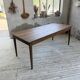 Table de ferme chêne pieds fuseaux 1950