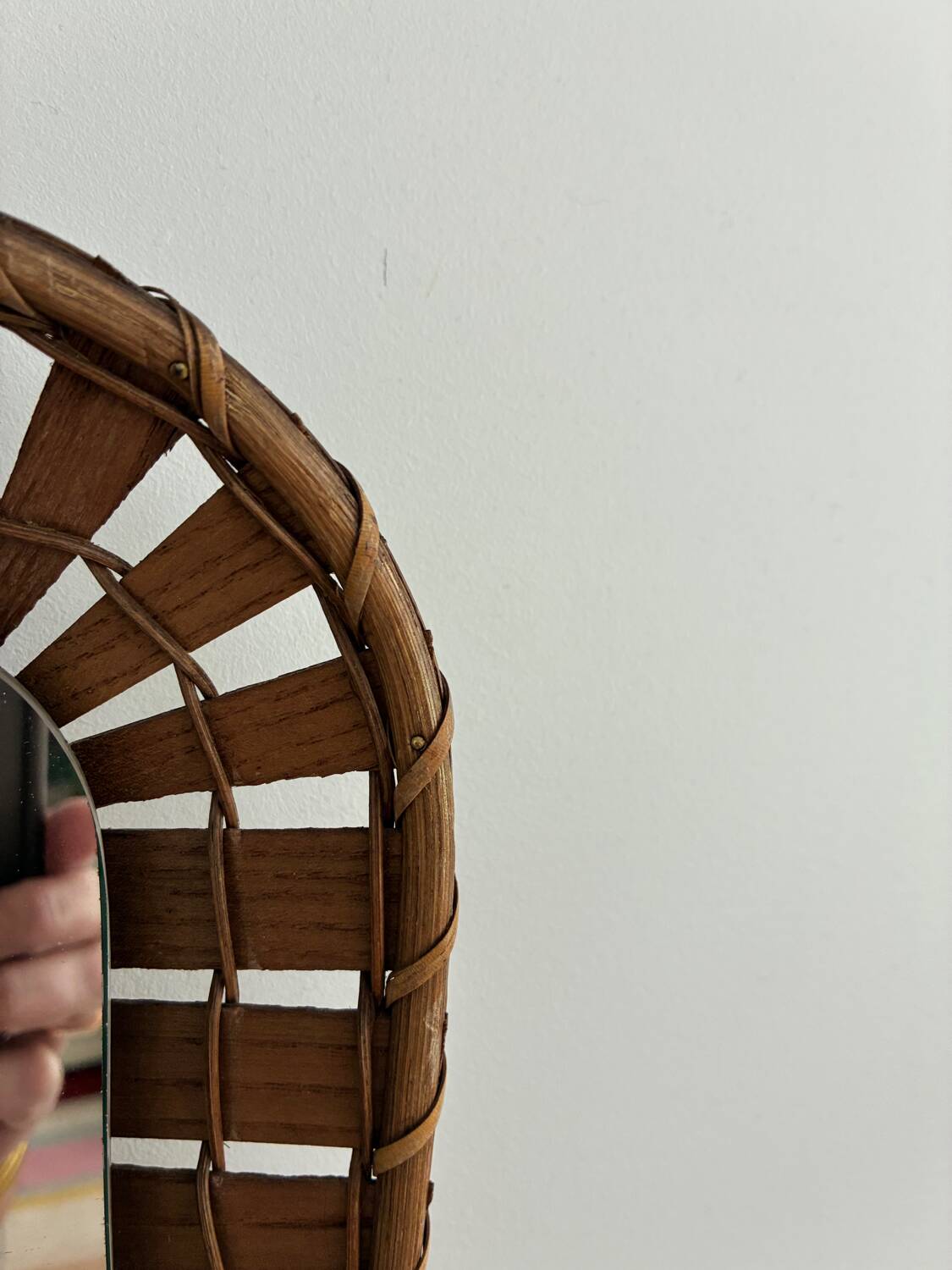 Vintage rattan mirror
