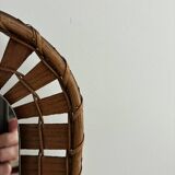 Vintage rattan mirror
