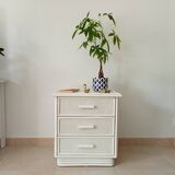 Vintage rattan bedside table from the 70s/80s