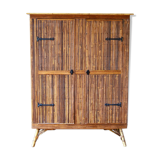 Rattan and bamboo wardrobe
