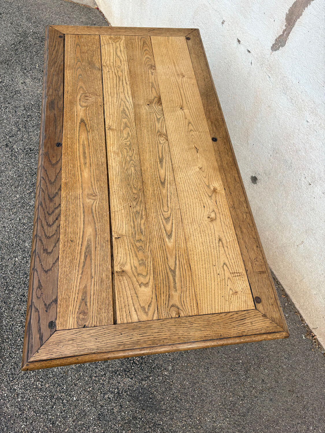 Bistro table stone font worker