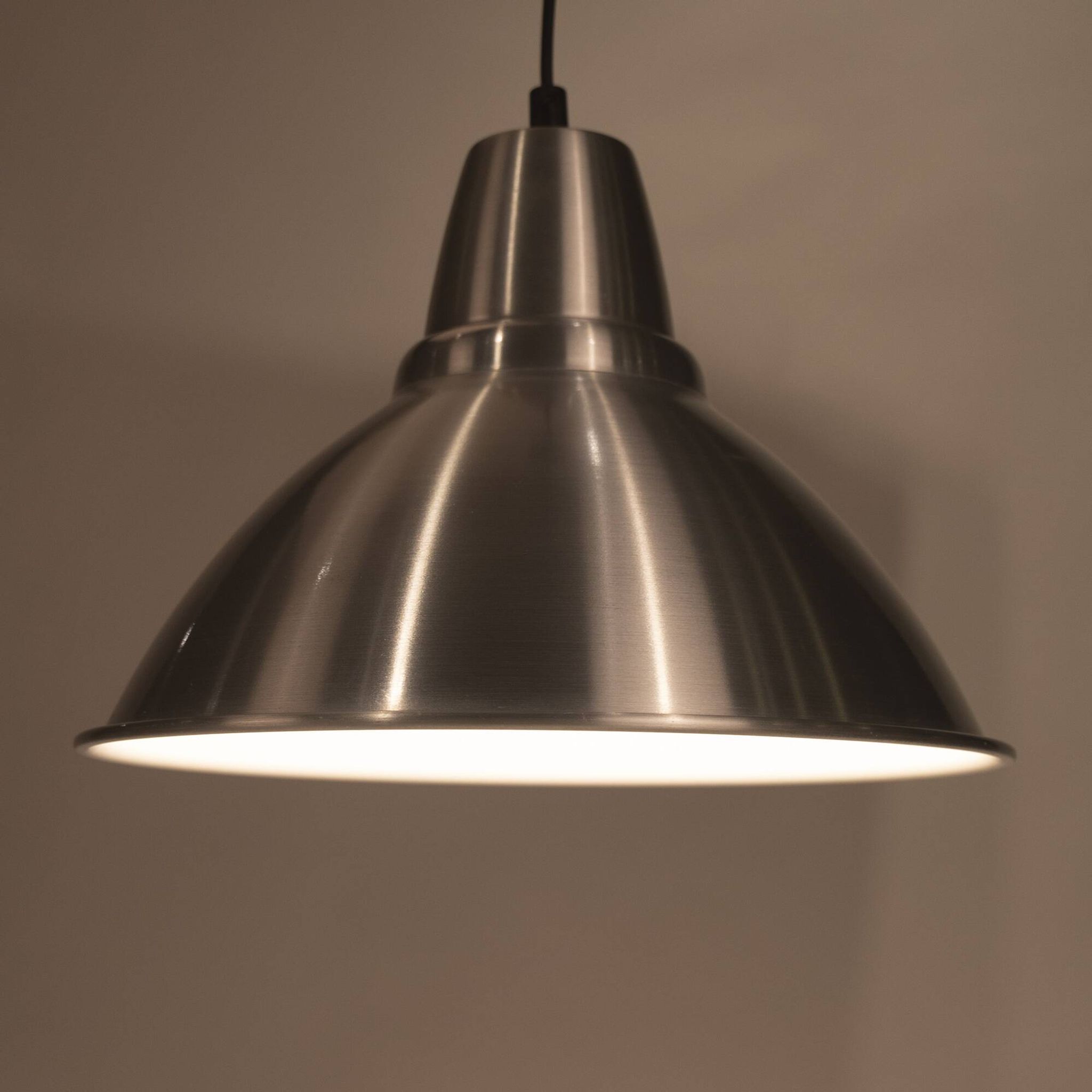 Lampe industrielle en aluminium brossé