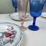 Blue stemmed glasses