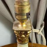 Twisted onyx and bronze lamp