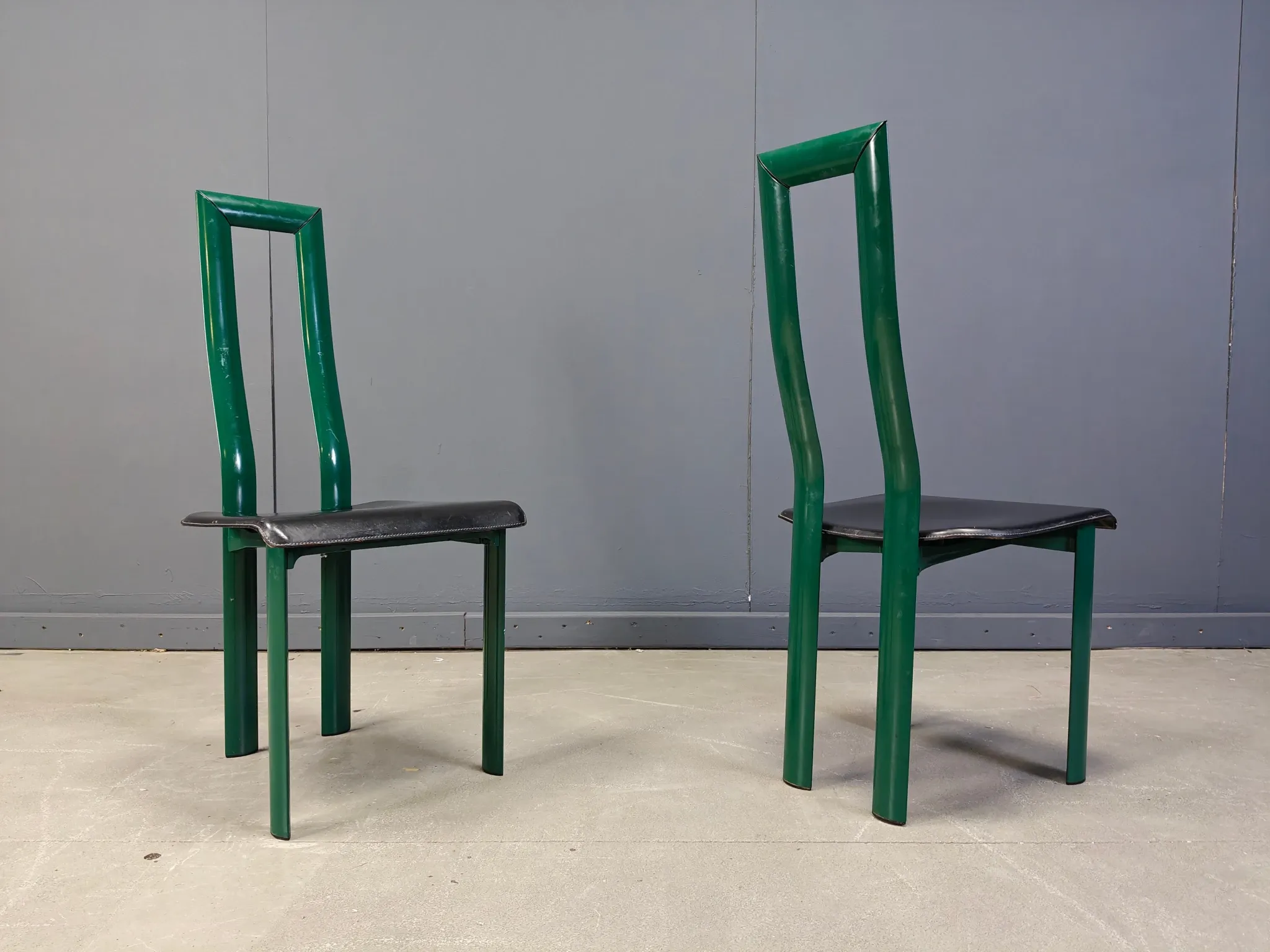 Italian Model Regia Dining Chairs by Antonello Mosca for Ycami, 1980s, set of 5