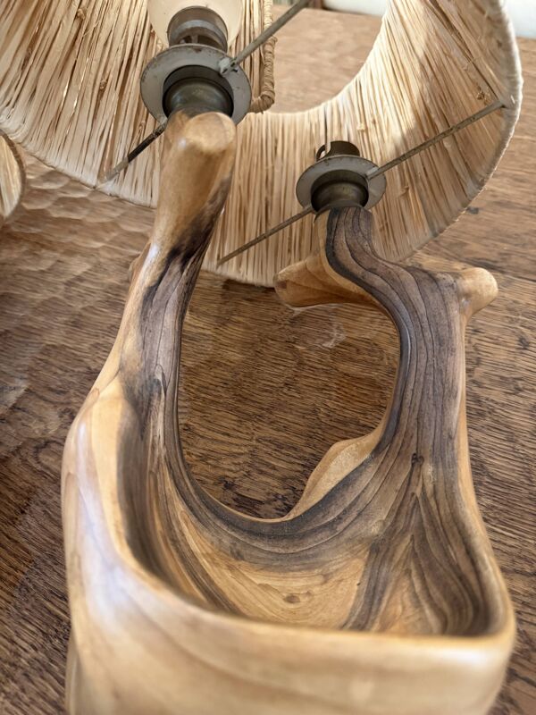 Paire de pieds lampes 1960 Grandjean jourdan vallauris