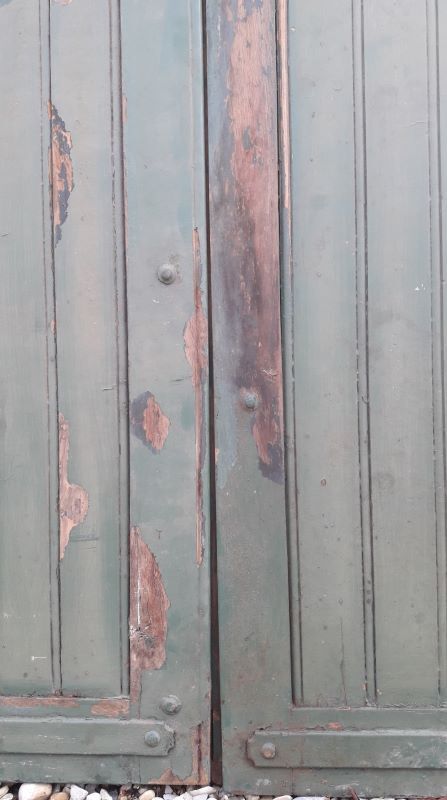 Pair of shutters oak parts with louvers 201,5x106cm