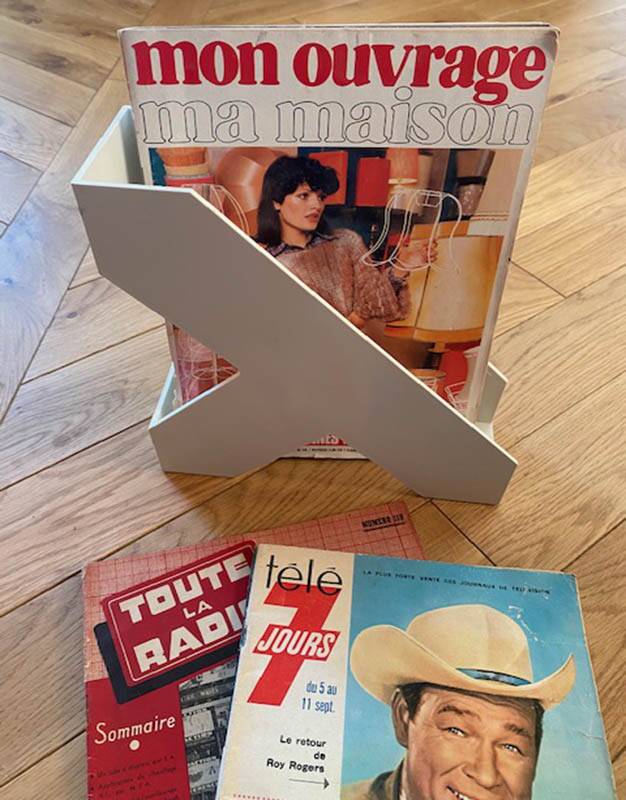 Magazine rack x 2 by Walter Zeischegg for Helit