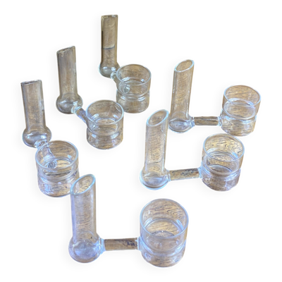 Porte-couteaux, soliflores et bougeoirs en verre soufflé