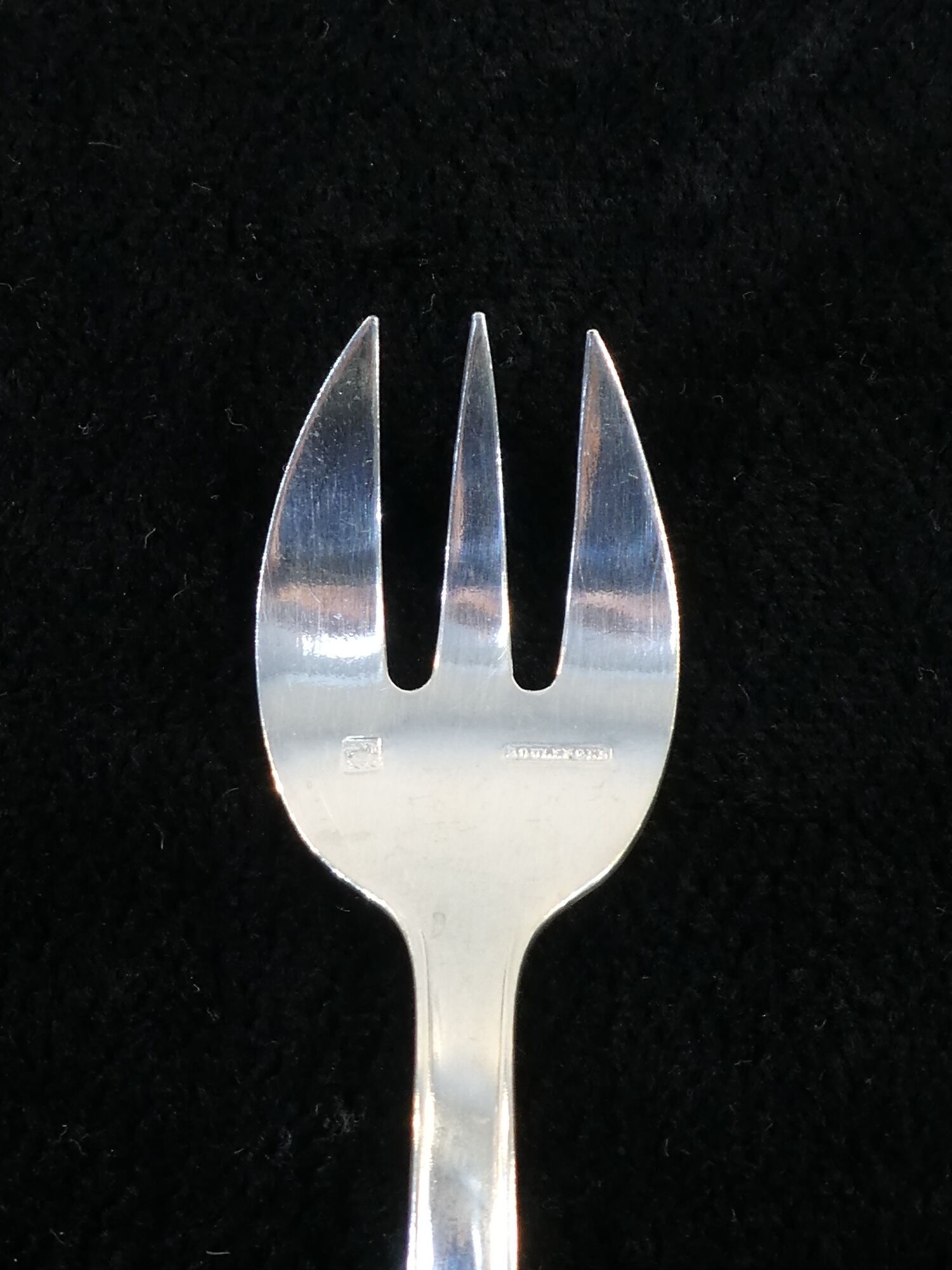 12 oyster forks BOULENGER ART DECO in silver metal Model SUZY