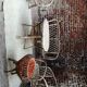 Set living room armchairs sofa, table and seamstress in vintage rattan