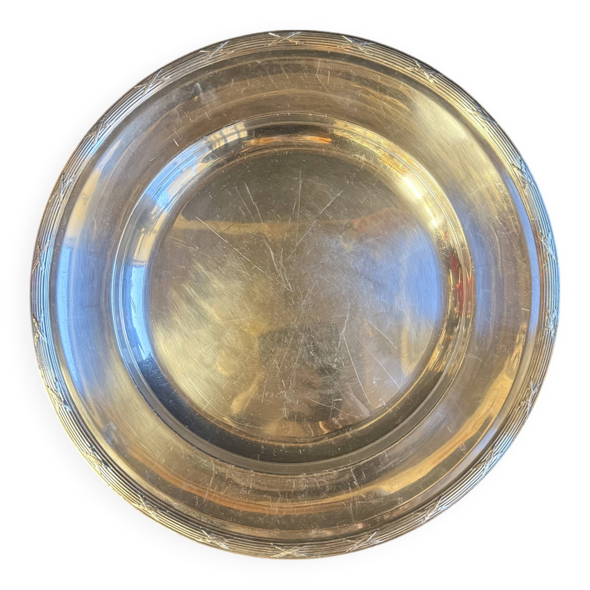 Large round serving dish – Silver-plated metal – Christofle