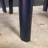 CHairs leather blue Italian Design Giancarlo Vegni