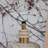 Table lamp in marble, brass and plastic, 1960