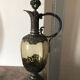 Aiguière étain et verre soufflé XIX style renaissance