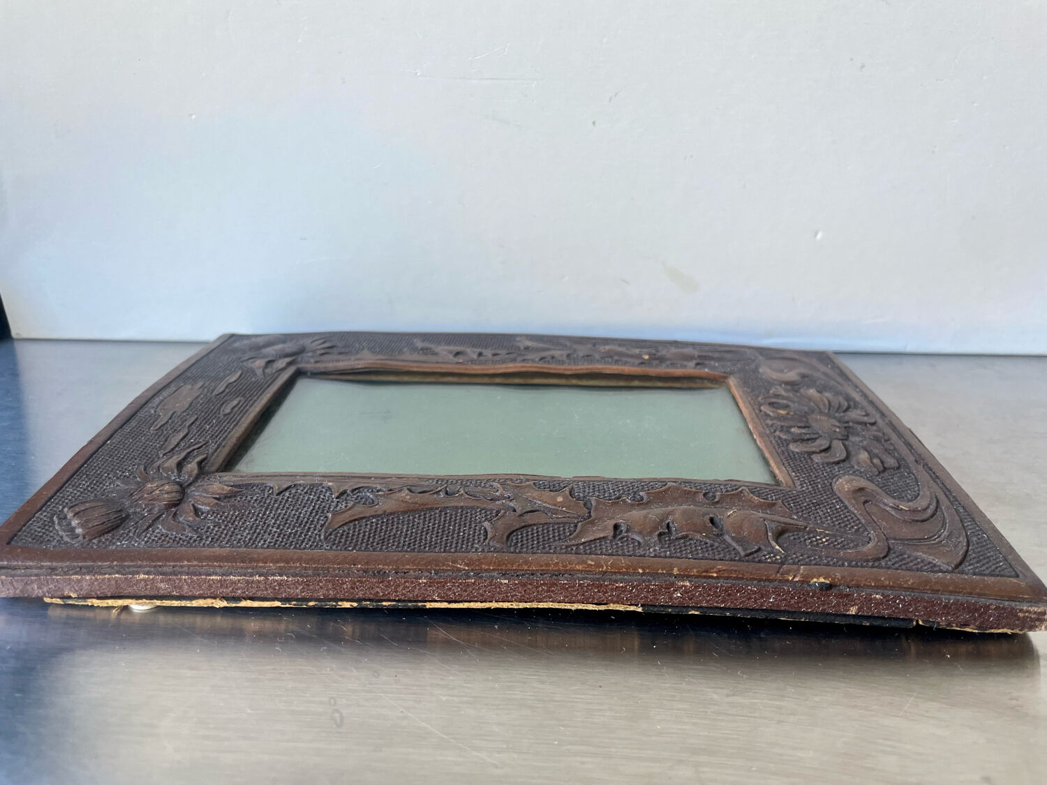 Art nouveau frame carved wood