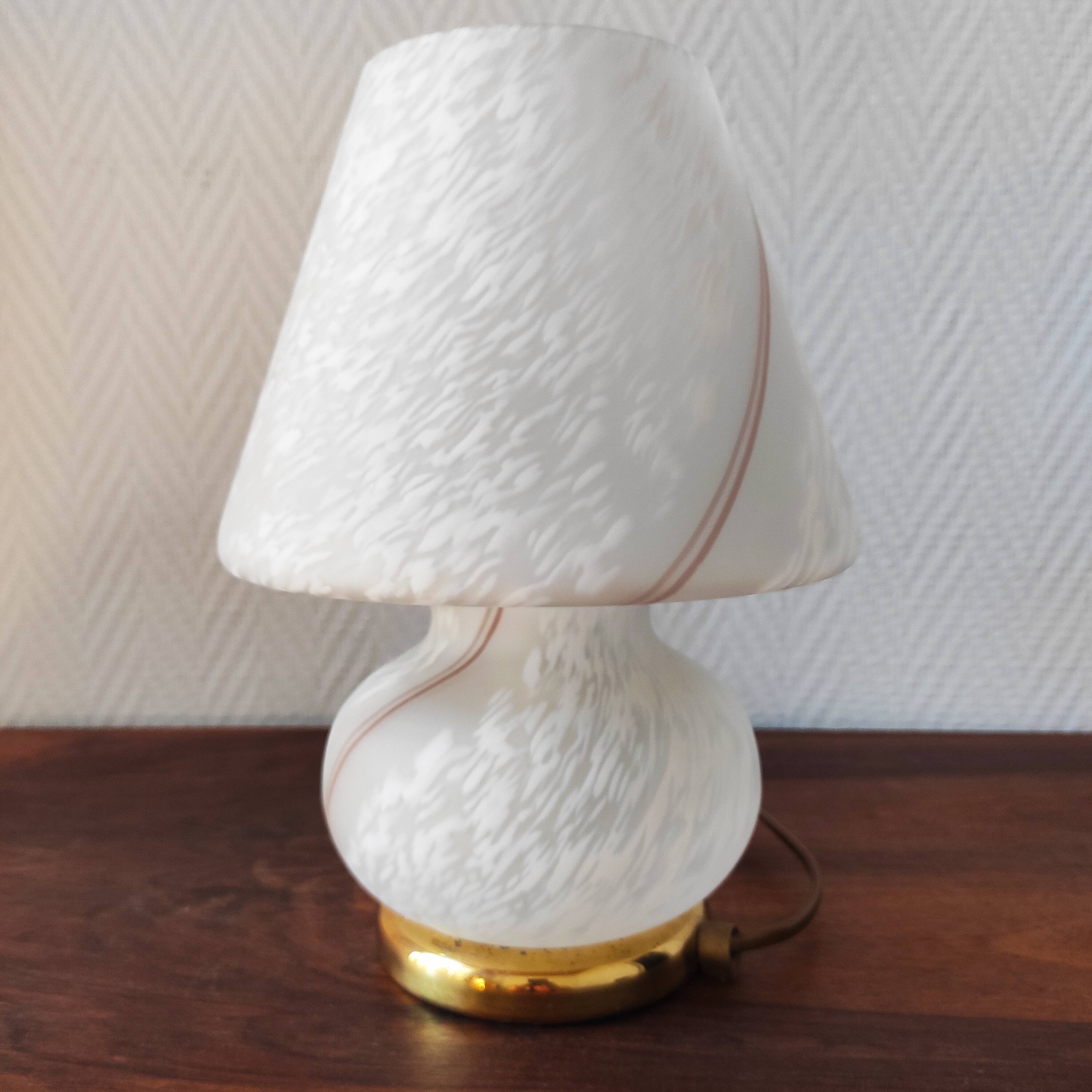 Vintage Murano glass mushroom lamp