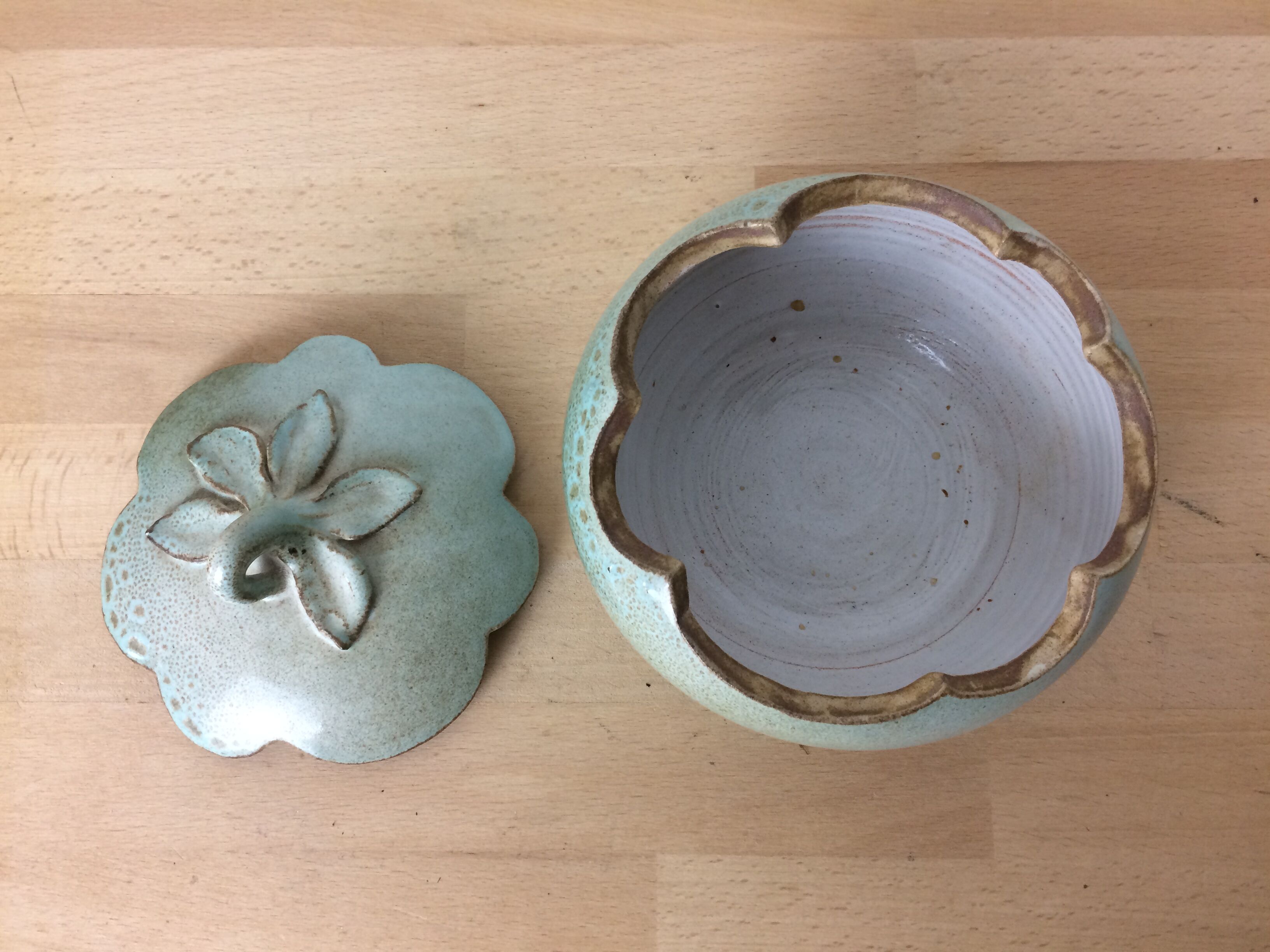 Grimaud ceramic round candy, blue