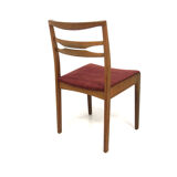 Set of 4 Scandinavian walnut chairs, Sweden, 1960.