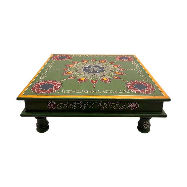 Table basse décorative peinte à la main, style baïonnette,