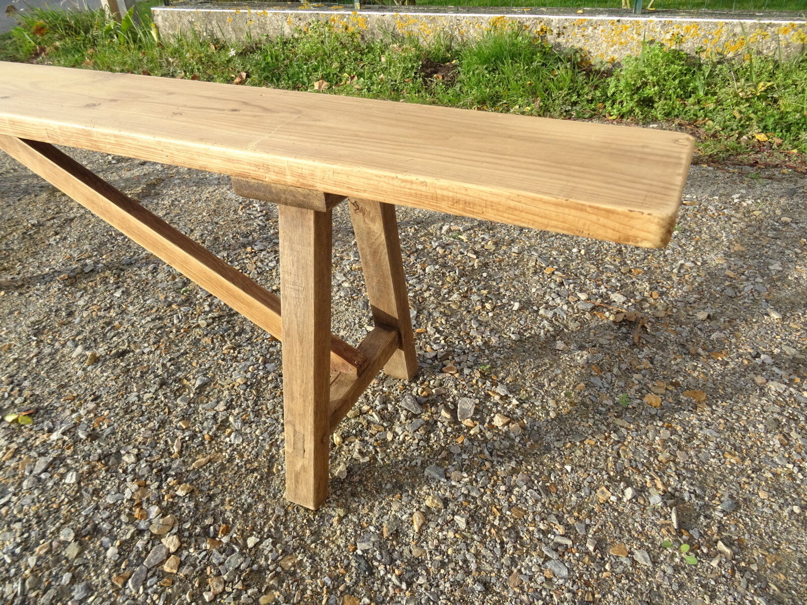 Solid wood farm bench 248 cm