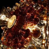 Murano glass & chromed metal wall lamp attributed to  Mazzega Italy 1960s