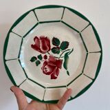 Set of 5 plates flat vintage model monique de digoin sarreguemines