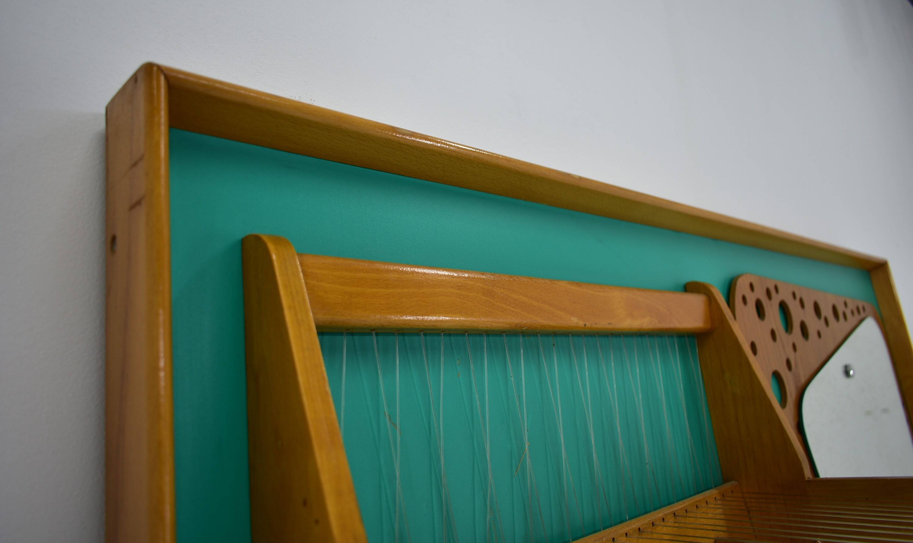 Mid-century wall mounted coat rack Czechoslovakia, 1970s