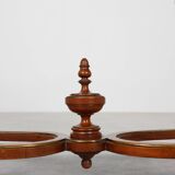 French Empire‑Style Oak Side Table with Gilt Details, ca. 1900