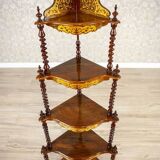 Late 19th Century Inlaid Corner Shelf, 1890s