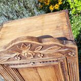 Small piece of furniture with 1 door, old oak jam cupboard