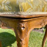 Piano stool in walnut style louis xv