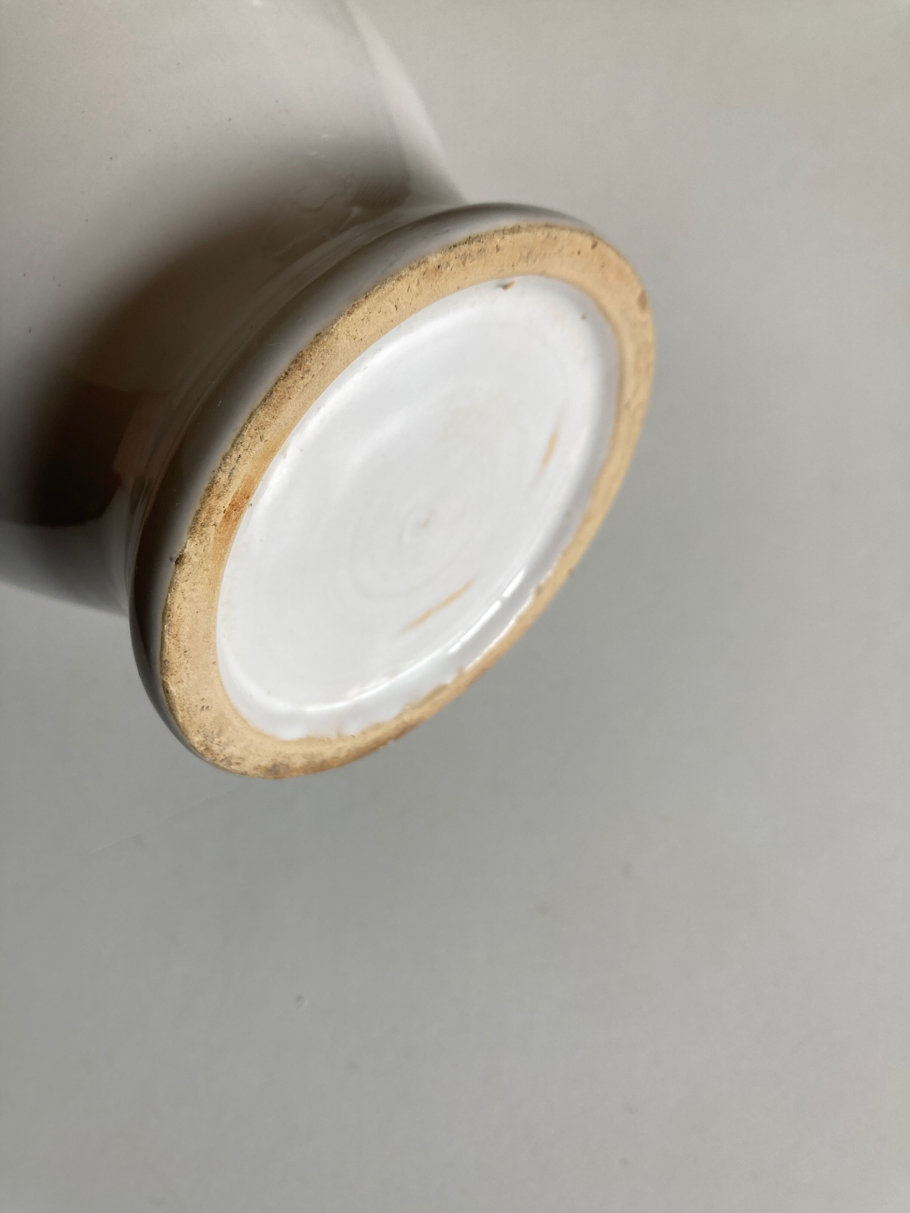 Vase in glazed white earth 1960