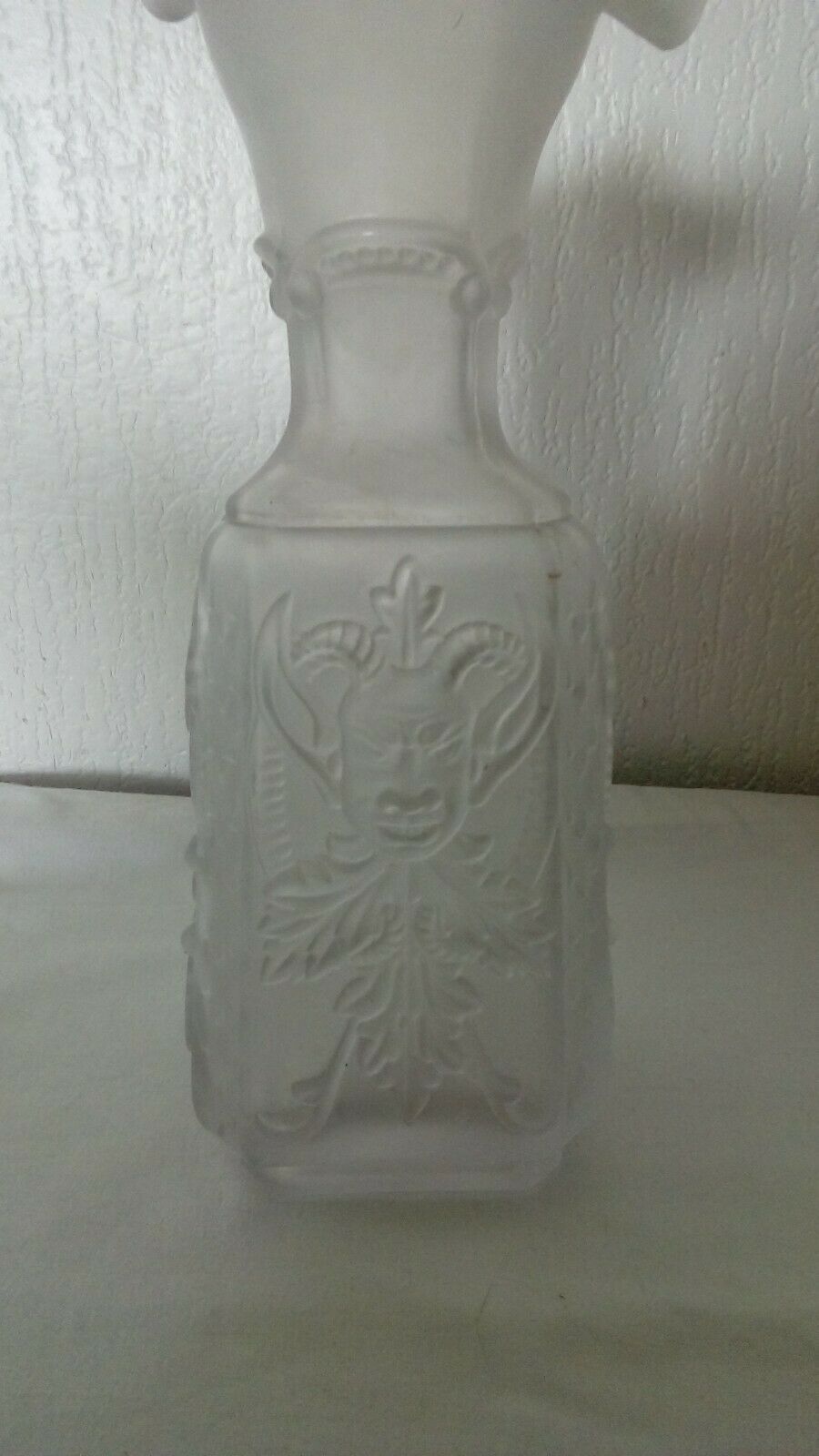 Vase in molded glass and depoli decor chimere art nouveau